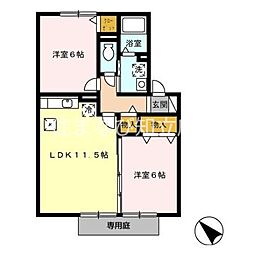 フェリーチェ 2LDKの間取図画像