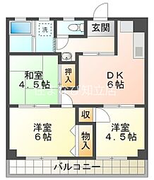 グリーンハイツ 3DKの間取図画像
