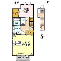 ファミールTetto 1LDKの間取図画像