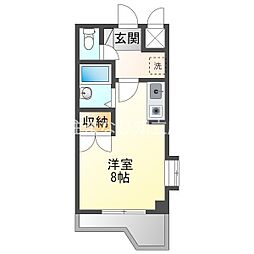 グランデュール56 ワンルームの間取図画像