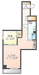 KAGAYAKISQUARE 1LDKの間取図画像