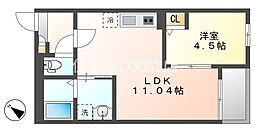 Jack uchisaiwaiI 1LDKの間取図画像