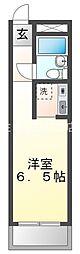ピュアプレイス 1Kの間取図画像