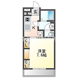 リブリ・東陽 1Kの間取図画像