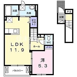 サンリット 1LDKの間取図画像