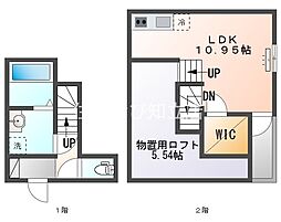 Grand reve知立桜木(グランレーヴ知立サクラギ) ワンルームの間取図画像