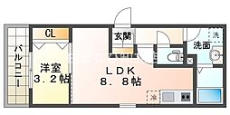 (仮称)ジーメゾン知立草刈 1LDKの間取図画像