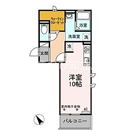 ボヌール東栄 ワンルームの間取図画像