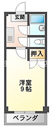 パレス東刈谷A 1Kの間取図画像