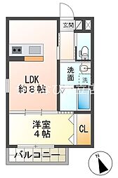 仮称)Alvio東栄町 1LDKの間取図画像