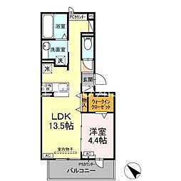 NCSTYLE知立WEST 1LDKの間取図画像