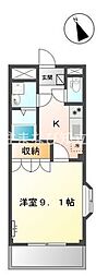 サンシャインアイ 1Kの間取図画像
