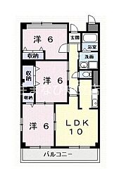 シャンブル1 3LDKの間取図画像