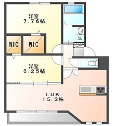 アヴェン 2LDKの間取図画像