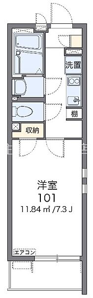 クレイノバローネ安城 ｜愛知県安城市明治本町(賃貸アパート1K・2階・23.02㎡)の写真 その2