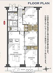コスモハイツ光明池A棟 3LDKの間取図画像