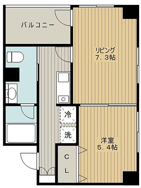 BUENA西堀通5番町 404｜新潟県新潟市中央区西堀通５番町(賃貸マンション1LDK・4階・29.81㎡)の写真 その2