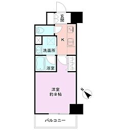 S-FORT新潟白山公園 6階1Kの間取り