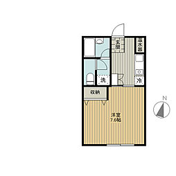 ウィロー東出来島 1Kの間取図画像