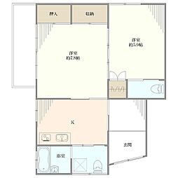 PLACETAMACHI 2Kの間取図画像