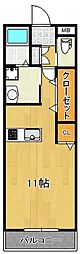 カンフォーラ女池 ワンルームの間取図画像