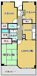 グランディール紫竹山 2SDKの間取図画像