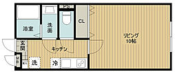 モーント女池上山 1Kの間取図画像