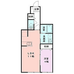 HILLSMEJIRO 1LDKの間取図画像