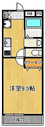 SAKASUHIROO 1Kの間取図画像