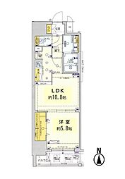 フォーリアライズ本町レクス 1LDKの間取図画像