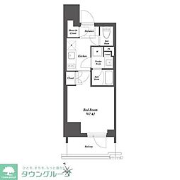 ブランシエスタ浅草雷門 10階1Kの間取り