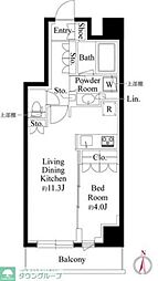 GRAN PASEO 両国III 10階1LDKの間取り