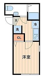 京成押上線 八広駅 徒歩8分の賃貸マンション 2階1Kの間取り