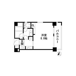 Ｇｒａｄｉｔｏ　Ｒｙｏｇｏｋｕ 3階1Kの間取り