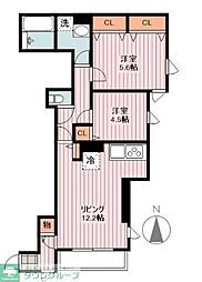 東武伊勢崎線 西新井駅 徒歩2分の賃貸アパート 1階2LDKの間取り