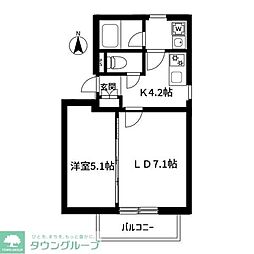 ＫＩ−418 1階2Kの間取り