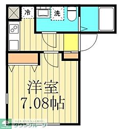JR総武線 平井駅 徒歩8分の賃貸マンション 4階1Kの間取り