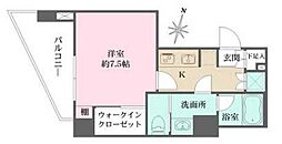 WHARF森下 1Kの間取図画像