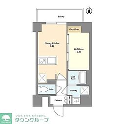 (仮称)VORT扇橋residence 1DKの間取図画像