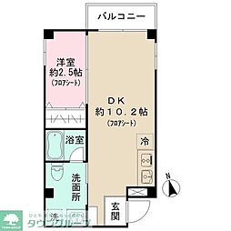 アクシス墨田 1DKの間取図画像