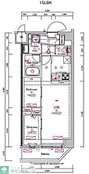 プレール・ドゥーク亀戸小村井 1SLDKの間取図画像