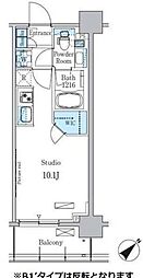 パークアクシス押上テラス ワンルームの間取図画像