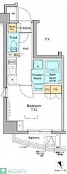 プラウドフラット清澄白河2 1Kの間取図画像