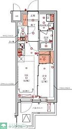 ハーモニーレジデンス東京八広ザ・スプレッド 1DKの間取図画像