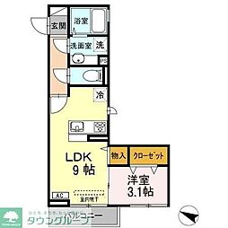 メゾンドベガ 1LDKの間取図画像