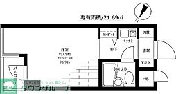 アクシルコート新大橋 1Kの間取図画像