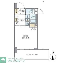 レクシード両国駅前 1Kの間取図画像
