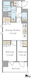 Brilliaist両国 2DKの間取図画像