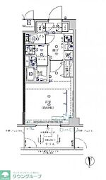 クレイシア両国ルクール 1Kの間取図画像
