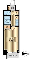 ドゥーエ西大島 1Kの間取図画像